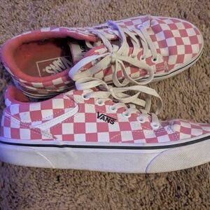 Vans Kids Pink Checkered Sneakers